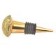 Brass Green Floral Wine Stopper