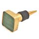 Square Sea Green Bone And Metal Wine Stopper