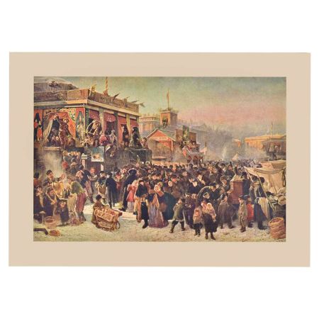 Fair Booths on Admiralty Square St. Petersburg Poster and Prints