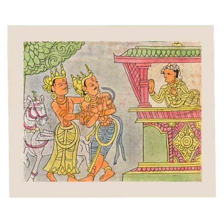 Painting of a Confrontation Scene Between Three gods