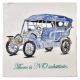 Blue Hand Drawn Vintage Car sketch Ceramic Tile