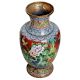Red Handpainted Cloisonne Vase