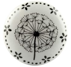 Floral Ceramic Flat Knobs