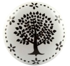 Tree Ceramic Flat Knobs