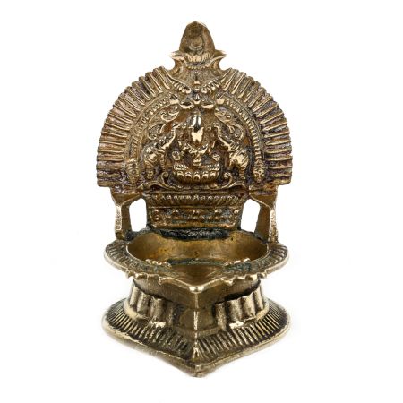 Goddess Lakshmi Figure Holy Worship Oil Lamp