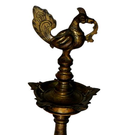 Vintage Oil Lamp-27 (Ht-20.5 Inches)