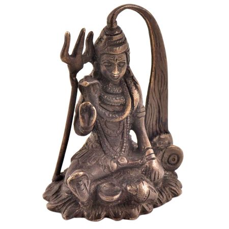Brass Seated Lord Shiva in Meditation Statue