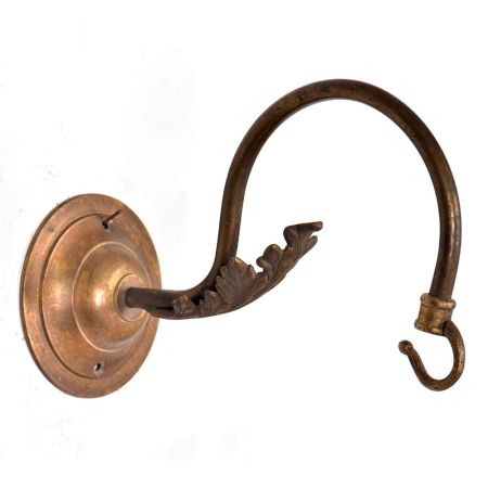 Brass Leaf Lamp Holder with Bracket