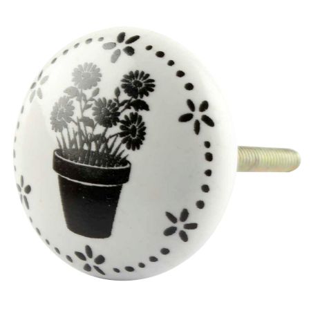 Vase Ceramic Flat Knobs