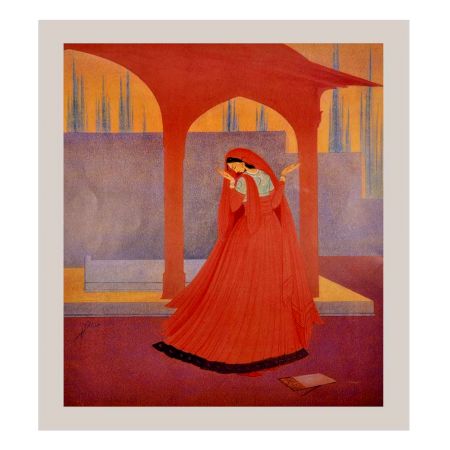 Print Of Abdur Rahman Chughtal Dancing Lady
