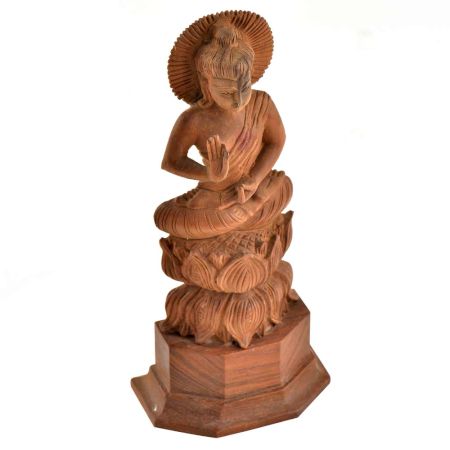 Wood Carved Buddha Statue