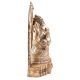 Sitting Lord Ganesh Ji Statue With Temple Arch In Brass