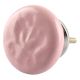 Ceramic Flat Cabinet Knob in Pink Flower