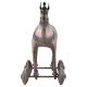 Tribal Brass Horse on Rolling wheels 