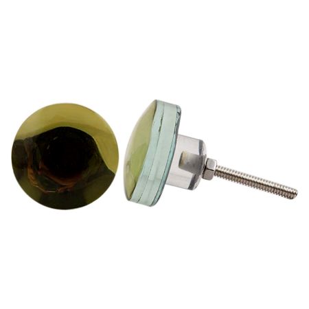 Lime Flat Cabinet Glass Knob