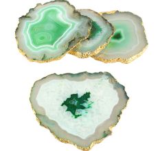 Aqua Green Agate Coasters Online Set of 4 Pieces