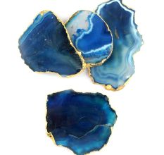 Slate Blue Agate Coasters Online Set of 4 Pieces