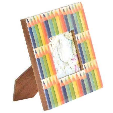Handmade Colored Pencils Photo Frame