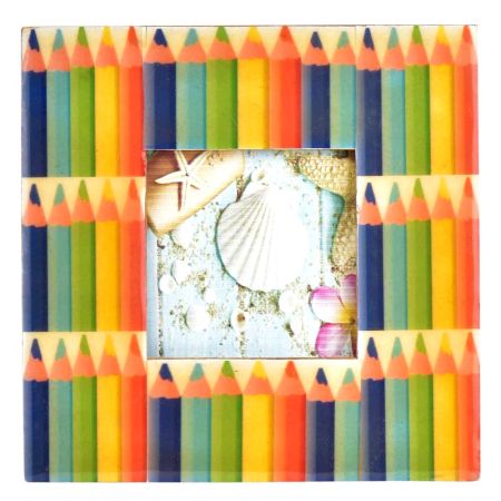 Handmade Colored Pencils Photo Frame