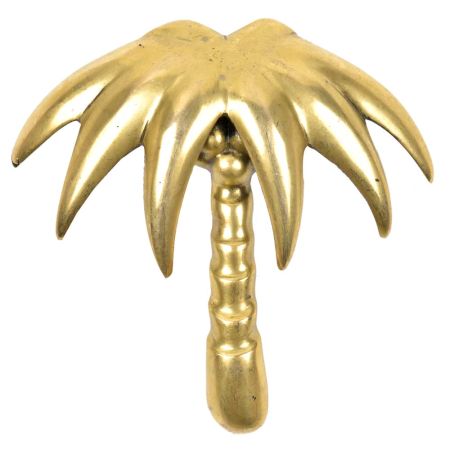 Golden Brass Palm Tree Door Knocker