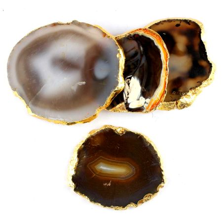 Brown Agate Coasters Online Set of 4 Pieces