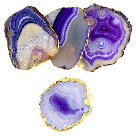 Purple Agate Coasters Online Set of 4 Pieces