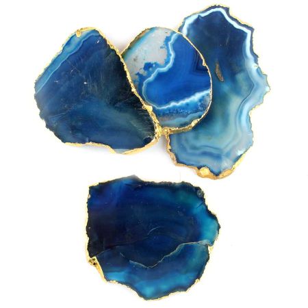 Slate Blue Agate Coasters Online Set of 4 Pieces