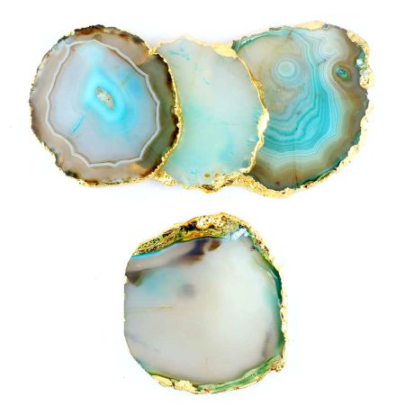 Turquoise Agate Coasters Online Set of 4 Pieces