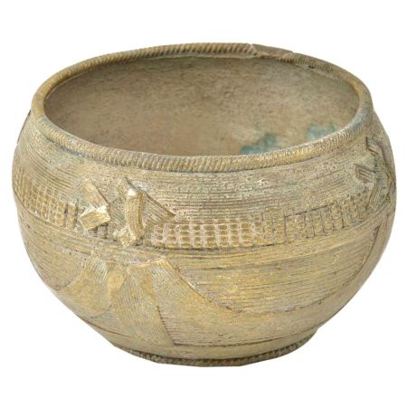 Handcrafted TribalÂ Brass Bowl With Pattern