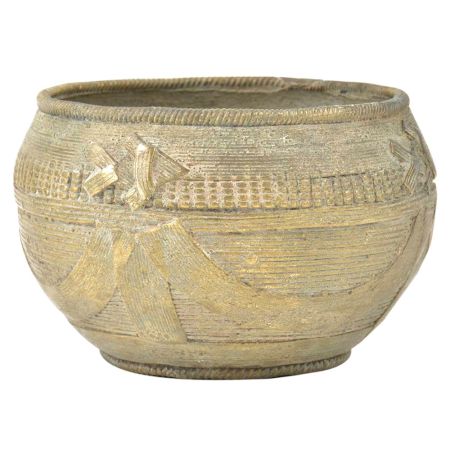 Handcrafted TribalÂ Brass Bowl With Pattern