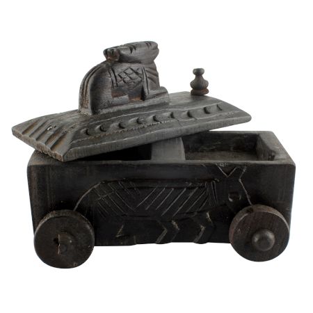 Hand Made Old Decorative Nandi Wooden Box