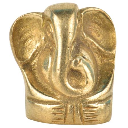 Brass Sitting Ganesha Figurine