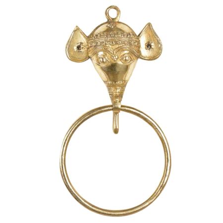 Brass Handmade Elephant Towel Ring Door Knocker