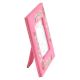 Hand Painted Photo Frame Pink With Floral Design