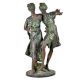Two Ladies Dancing Brass Figurine 