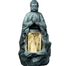 Namaskar Lord Buddha Water Fountain In Black