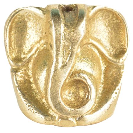 Small Brass Sitting Ganesha Figurine