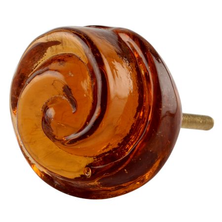 Amber Big Rose Knob