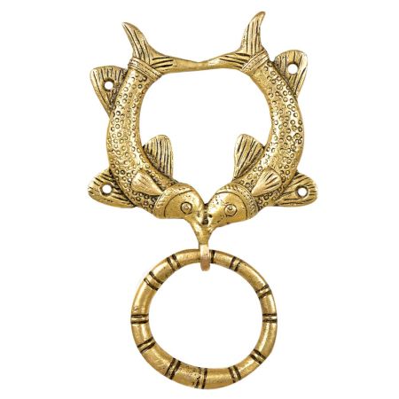 Hand Crafted Double Fish Door Knocker Ring