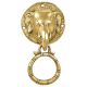 Handmade Engraved Brass Elephant Head Door Knocker With Ring