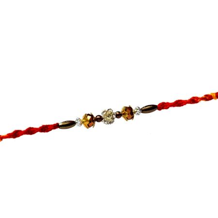 Delicate Diamond Bead with Copper Crystal Beads