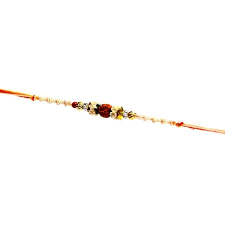 Rudraksh with Pearls and Beads Rakhi