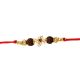 Auspicious Diamond Swastik Rakhi with Rudraksh