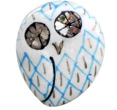 Blue Owl Drawer Bird Knob