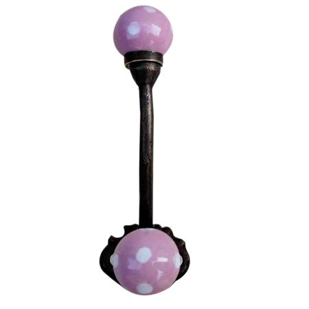 Pink Dot Iron Hooks-EHG-14