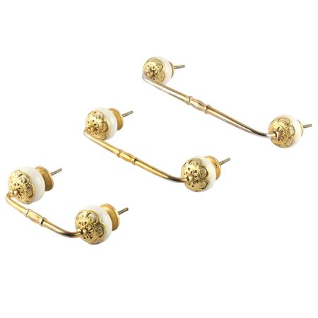 Strewn Cream Ceramic Bridge Handle