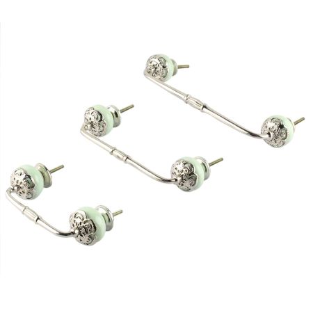 Strewn Light Green Ceramic Bridge Handle