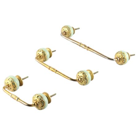 Strewn Light Green Ceramic Bridge Handle