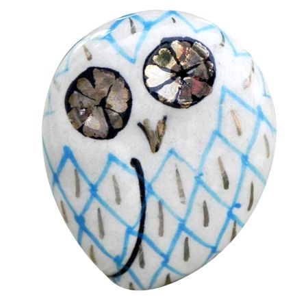Blue Owl Drawer Bird Knob