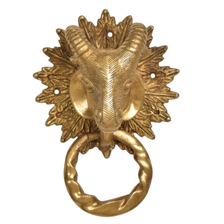 Brass Herngee Sheep Head Door Knocker